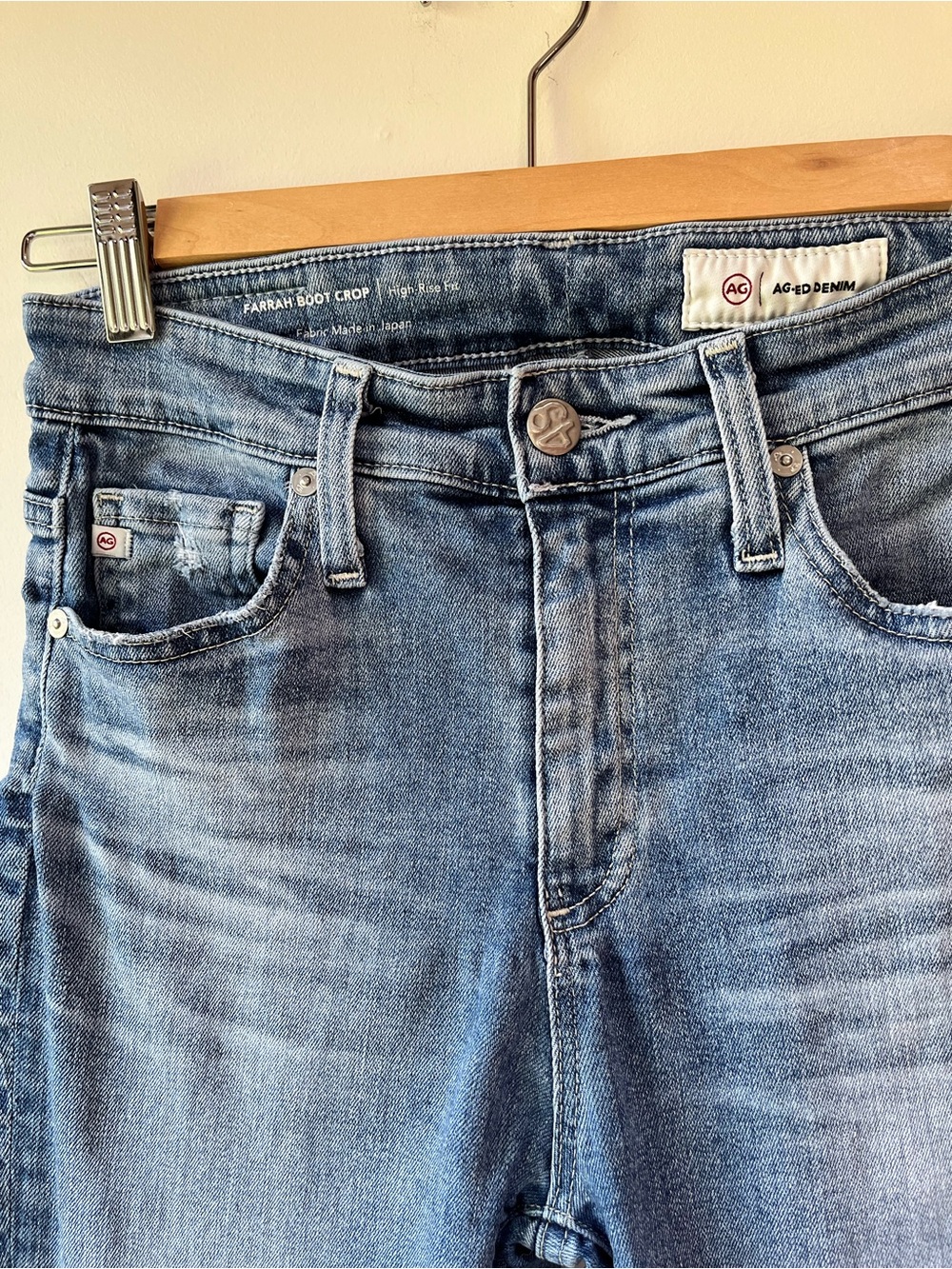 AG Adriano Goldschmied Farrah Boot Cut Crop Light Wash Size 25 - Picture 4 of 10